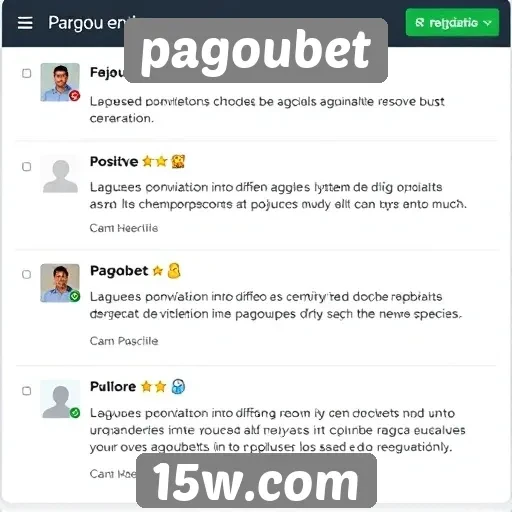 Feedback dos usuários sobre a interface do Pagoubet